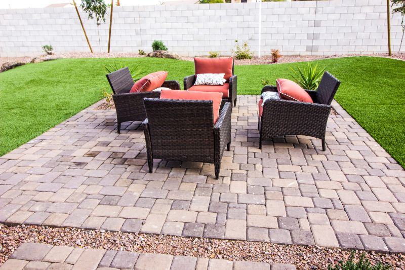Paver Patio with Integrated Seating